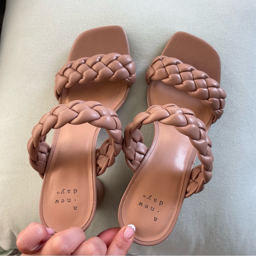 Braided Tan Heels
